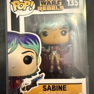 Sabine Wren 135 Star Wars Rebels Funko Pop + Protector new and never opened